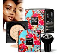Mushroom Head Air Cushion CC Cream,BB Cream Base de Maquillaje Natural 02,Base Líquida Hidratante Waterproof de Larga Duración con Corrector y Control de Aceite