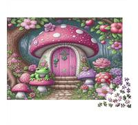 Mushroom House 1000 Piezas Puzzle Papel Reciclable Fairy Garden Senior Puzzles Juego De Fiesta Props Excelente Regalo Idea para Mujeres and Men Both 52x38cm/1000pcs