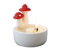 Mushroom Incense Burner, Mushroom Teas Candle Holder, Tea Light Wax warming, 2.83inch, Cute Home Decoration Farmhouse Style, Ideal for Birthday and Wedding