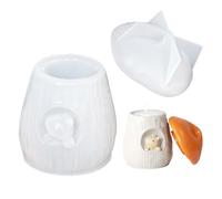 Mushroom Jar Mold,Pudding Cup Mould - With Lid Squirrel Design Silicone Jar Mold Set - For DIY Bin Candy Crafts