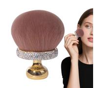 Mushroom Makeup Brush, 5,5 cm/2,17 Zoll Women Girls Loose Powder Blush Brush, Smooth Concealer Applicator, Compact Travel Accessories for Mom and Daughter, UV Coated Handle, Gold, White, Pink