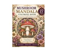 Mushroom Mandala Coloring Book for Adults: Step into a peaceful world of enchanting mushrooms, delicate wildflowers, and intricate nature-inspired ... designs carefully created to help you relax.