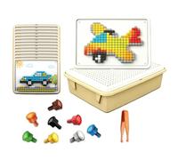 Mushroom Peg Board - ABS 480 piezas DIY Puzzle Kit | Kids Educational Build