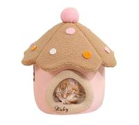 Mushroom Shaped Cat Bed, Pet Tent For Cats, Cat Cave Bed, Cat Tent House, Warm Pet Cave For Cats, Removable Cushion Cat Bed, Washable Cat Cave, Indoor Cat Bed, Cat House with Cushion, Cozy Cat Tent,