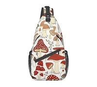 Mushroom Sling Backpack Sling Bag Travel Crossbody Bag Chest Daypack Monedero Senderismo Bolso de Hombro para Hombres y Mujeres