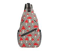 Mushroom Sling Bag Crossbody Chest Bag Daypack Travel Senderismo Bolso de Hombro para Hombres y Mujeres