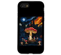 Mushroom Starry Night - Van Gogh Inspired tee Carcasa para iPhone SE (2020) / 7/8