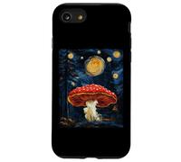 Mushroom Starry Night - Van Gogh Inspired tee Carcasa para iPhone SE (2020) / 7/8
