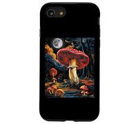 Mushroom Starry Night - Van Gogh Inspired tee Carcasa para iPhone SE (2020) / 7/8