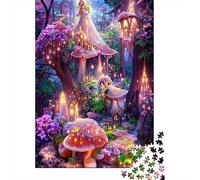 Mushroom Village Rompecabezas para Adultos Fairy Forest 1000 Piezas Papel Reciclado para Adultos Rompecabezas para Adultos Juego Educativo Y Desafiante 38x26cm/1000pcs