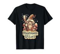 Mushroom Wizard Fantasy T-Shirt - Mago Hechicero Místico Camiseta