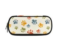 Mushroom068 Estuche para lápices con diseño de delfín, color azul, estuche pequeño para lápices estético, bolsa de maquillaje para mujeres y niñas, bolsa de almacenamiento, Patas de perro, Talla