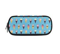 Mushroom068 Estuche para lápices de helado para niñas, estuche para la escuela, organizador rosa, bolsa de lápices para mujer, bolsa grande ligera, Ice Cream Blueice Cream Blue, Talla única, Ice Cream