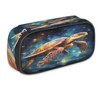 Mushroom068 Estuche para lápices para niñas y niños, estuche de tortuga para niños, adolescentes, con cremallera, de piel sintética, organizador de lápices escolar, estuche organizador de marcadores,