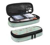 Mushroom068 Scrawl - Estuche grande para lápices de lona para el regreso a la escuela, estuche para lápices, estuche para lápices, estuche, estuche, estuche, estuche, compartimentos, Mar y AnimalsSea