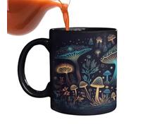 Mushrooms Coffee Mug | 12 OZ Color Changing Mushroom Pattern Novelty Coffee Mugs,Novelty for Women Men, Hot Chocolate Cups for Workplace and Home Kitchen