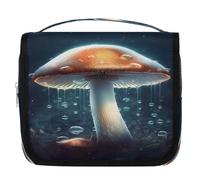 Mushroon Rain - Neceser colgante de plantas tropicales, bolsa de aseo de viaje, organizador de accesorios de maquillaje, bolsa de ducha impermeable, bolsa de belleza para mujeres y niñas, multicolor,