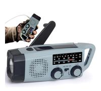 MUSHUI 2025 Radio Solar de Emergencia con Manivela, FM/Am Meteorológica Radio a Pilas Portatil Pequeña con Dinamo y Linterna LED 2000mAh Powerbank y SOS Alarma y USB/Type C para Camping al Aire Libre