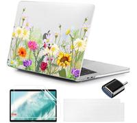 MUSHUI 4 en 1 Funda para MacBook Air 13.6 Pulgadas M4 M3 M2 2025 2024 2022 A3240 A3113 A2681 Touch ID, Carcasa de Rígida Plástico & Cubierta del Teclado & Adaptador USB C para Mac Air 13 Case - New9