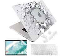MUSHUI 4 en 1 Funda para MacBook Air 13 Pulgadas 2020 2019 2018 M1 A2337 A2179 A1932, Plástico Carcasa Rígida & Cubierta de Teclado & Protector de Pantalla, 9