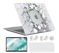 MUSHUI Funda para MacBook Air 13 Pulgadas M1 A2337 A2179 A1932, 2020 2019 2018 Touch ID, Súper Delgada Plástico Carcasa Rígida & Cubierta de Teclado & Protector de Pantalla, Calabozo