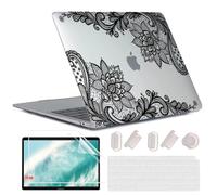 MUSHUI Funda para MacBook Air 13 Pulgadas M1 A2337 A2179 A1932, 2020 2019 2018 Touch ID, Súper Delgada Plástico Carcasa Rígida & Cubierta de Teclado & Protector de Pantalla, Cordón 01
