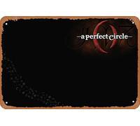 Music A Perfect Circle Band - Cartel de metal de estaño retro para decoración de pared para el hogar, calle, puerta, bares, club, restaurantes, cafeterías, tiendas, pubs, regalo de 12 x 8 pulgadas