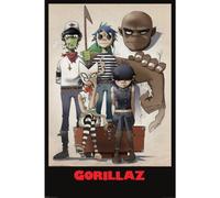 Music - Alternative Rock Posters: Gorillaz - All Here - 35.7'x23.8',Living Room