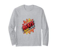 Music Beats Rhythm Lover Sound Diseño de Estilo de Vida Manga Larga