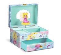 MUSIC BOX Mermaid | Caja de música con melodía, joyero para niñas con Sirena giratoria, espejo y cajón