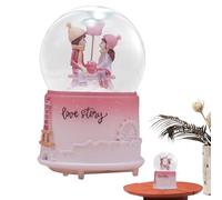 Music Box Snow Globe - Crystal Ball 8,5 x 13,5 cm 500 g | Musical Box, Cartoon LED Night Light-Romantic Home Decoration For Valentine's Day And Special Occasions