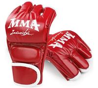 Music Boxing Machine - Guantes de boxeo para entrenamiento de taekwondo, para adultos y niños, artes marciales mixtas (rojo)