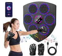 Music Boxing Machine, LED Boxeo Pared Musical con Guantes De Boxeo, 9 Velocidades, 9 Modos de Entrenamiento, Soporte Bluetooth, Conteo Inteligente, Maquina Boxeo Electrónica para Adultos y Niños