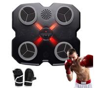Music Boxing Machine - Smart Exercise Equipment with Gloves, Interactive Rithm Workout Feature, Fun Fitness Training Function for Kids Boys Girls Home Gym Indoor Birthday Party Punching Game