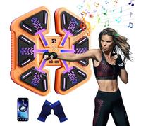 Music Boxing Machine, Smart LED Bluetooth Musical Boxing Machine, con guantes de boxeo, objetivo de boxeo montado en la pared, 9 modos de velocidad y modo de conteo para adultos y niños Exercise (C)