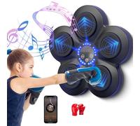 Music Boxing Machine, Smart Music Boxeador electrónico, Máquina de entrenamiento de blanco de Boxeo de pared con guantes de boxeo, Objetivo de Golpear Inteligente Enlace Bluetooth (A+guantes de boxeo