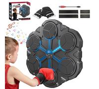 Music Boxing - Wall Mounted Smart Punch Trainer Device, Three Mode Interactive Equipment With Light Display Counter | Rhythm Reaction Workout Machine For Indoor Exercise Home Office Gym Sports Setup