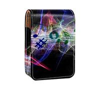 Music Clef (4) Soporte para brillo de labios, estuche portátil para lápiz labial, mini caja de almacenamiento de lápiz labial, estuche organizador de viaje con espejo para mujer, Varios colores, 9.5x2x7 cm/3.7x0.8x2.7 in