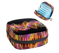 Music Clef - Bolsa de almacenamiento para servilletas sanitarias, Varios colores, 4.7x6.6x6.6 in/12x17x17 cm