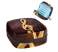 Music Clef Notenblatt - Bolsa de almacenamiento portátil para servilletas sanitarias, Varios colores, 4.7x6.6x6.6 in/12x17x17 cm