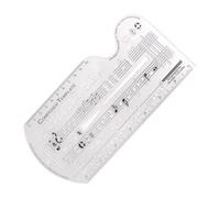 Music Composing Stencil - 20.8x10.3cm Template Sheet, ABS Guide, Song Drafting Symbols with Staff Notes Layout | Ruler Tool for Writing Music Composition and Crafting Melodies