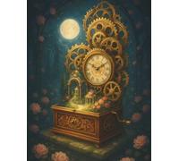 Music Composition Notebook - Moonlit Timekeeper: A spacious manuscript journal to capture your songs and symphonies