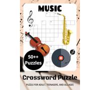 Music Crossword Puzzle Book: Easy-to-Read Crossword Puzzles | 6 x 9 Inches | 111 Pages | 50++ Puzzles for Relaxation & Fun