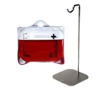 Music Drip - Funda protectora para AirPods Pro 1/2 de silicona líquida con cordón y soporte, carcasa anticaída de alta transparencia, rosa y rojo (rojo por Blood Type Style) (Redz B)