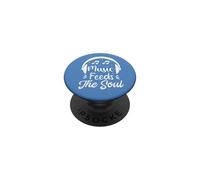 Music Feeds The Soul Auriculares Amante de la música PopSockets PopGrip Adhesivo