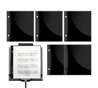 Music Folder, 6 Piece A4 Sheet Music Organizer with Storage Sleeves, Display Book for Musicians, Choir, Trumpet, Choral Performances, Artwork, Photos, and Daily School or Studio Use