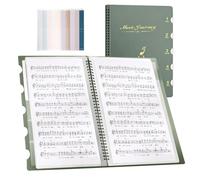 Music Folder - A4 Music Sheet Storage Binder, Choral Holder Folder for Presentation, Business, School, Work, Band, Coral, Travel, Meeting Room, Performance Use, 10.04x12.6 pulgadas