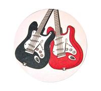 Music Gifts: Company Coasters Round Coasters 2 Pack Electric Guitar