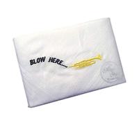 Music Gifts Company: Giftboxed Cotton Handkerchief Blow Here. para Trompeta