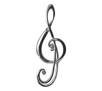 Music Gifts Company: Silver Plated Brooch - Treble Clef (Gift Boxed)